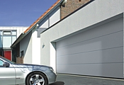 Hormann L Ribbed silkgrain sectional garage door